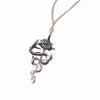 SNAKE & ROSE NECKLACE | 925 STERLING SILVER - JewelryLab